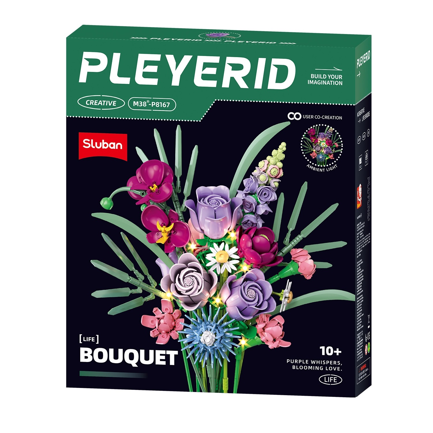 Конструктор SLUBAN Букет цветов 780 дет. - фото 4