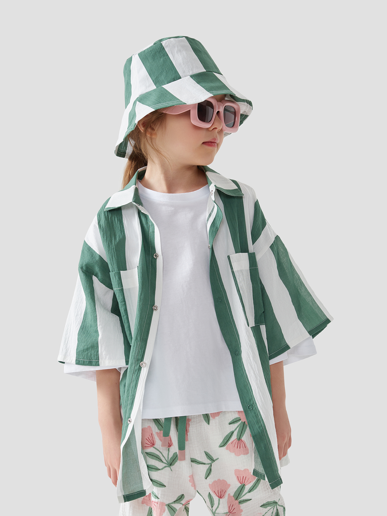 Рубашка Happy Baby 88116_green-stripe - фото 14