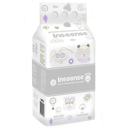 Пелёнки одноразовые INSEENSE 60х90 см 12 шт.