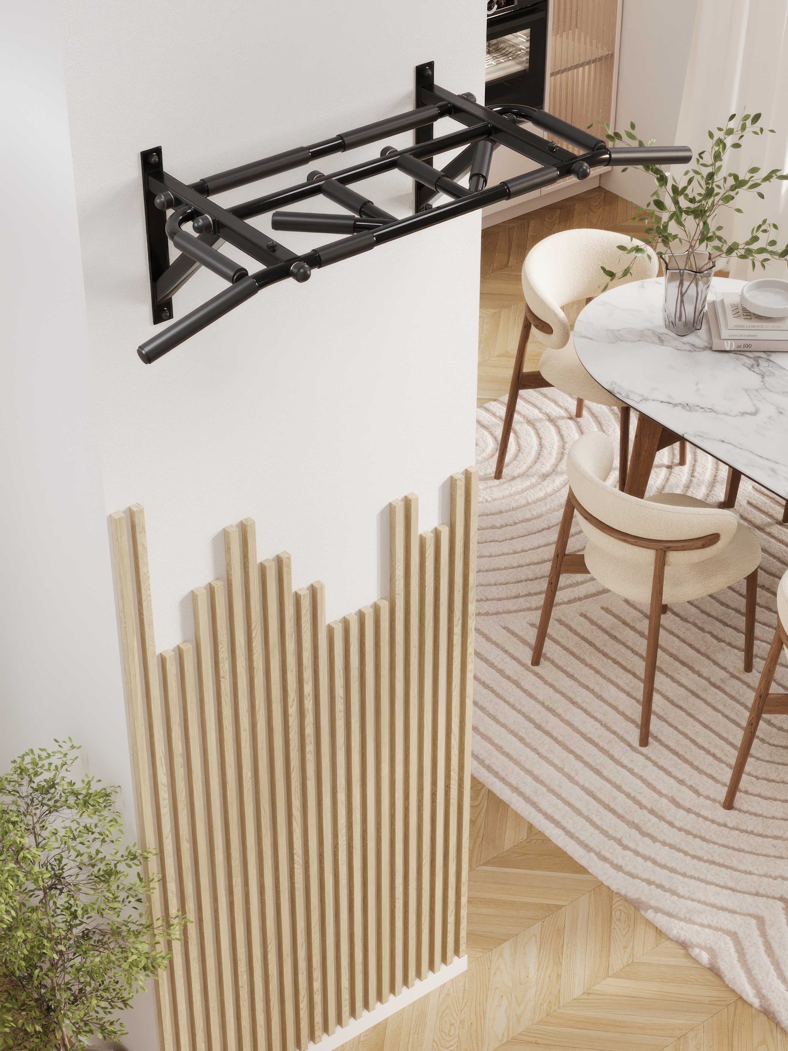 Турник настенный "Тарантул" PRO - прорезиненные хваты - фото 8