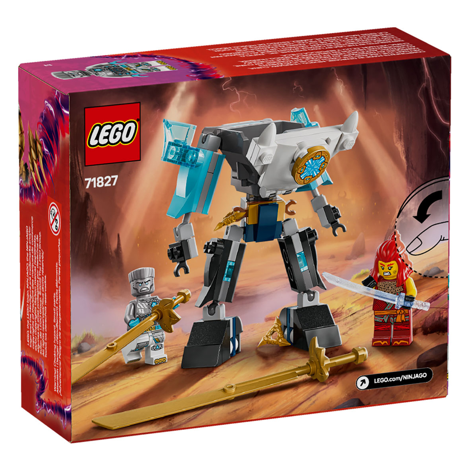 Конструктор LEGO NINJAGO Боевой робот-броня Зейна 92 дет. - фото 8