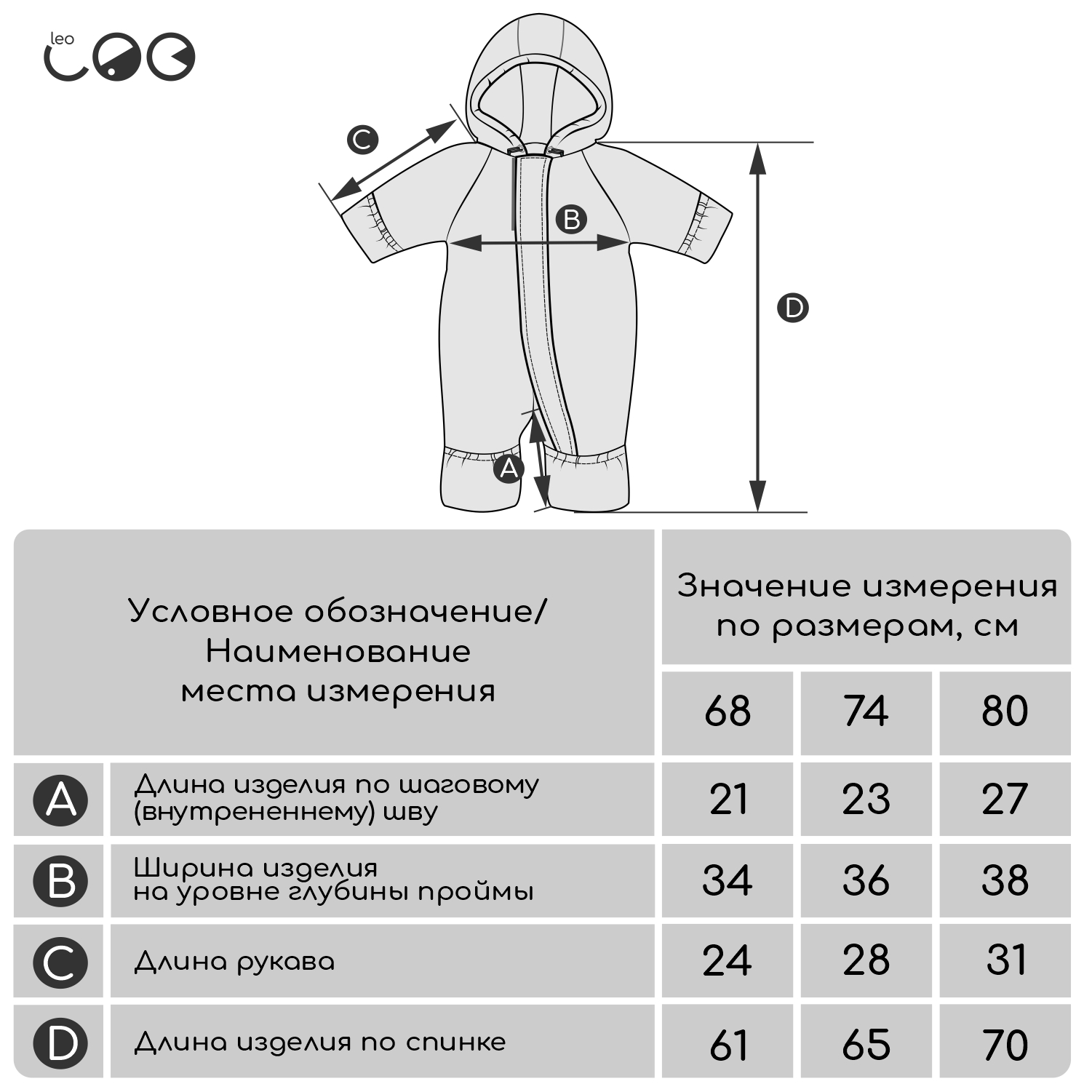 Комбинезон LEO 5010В_ментоловый/серый_м - фото 4