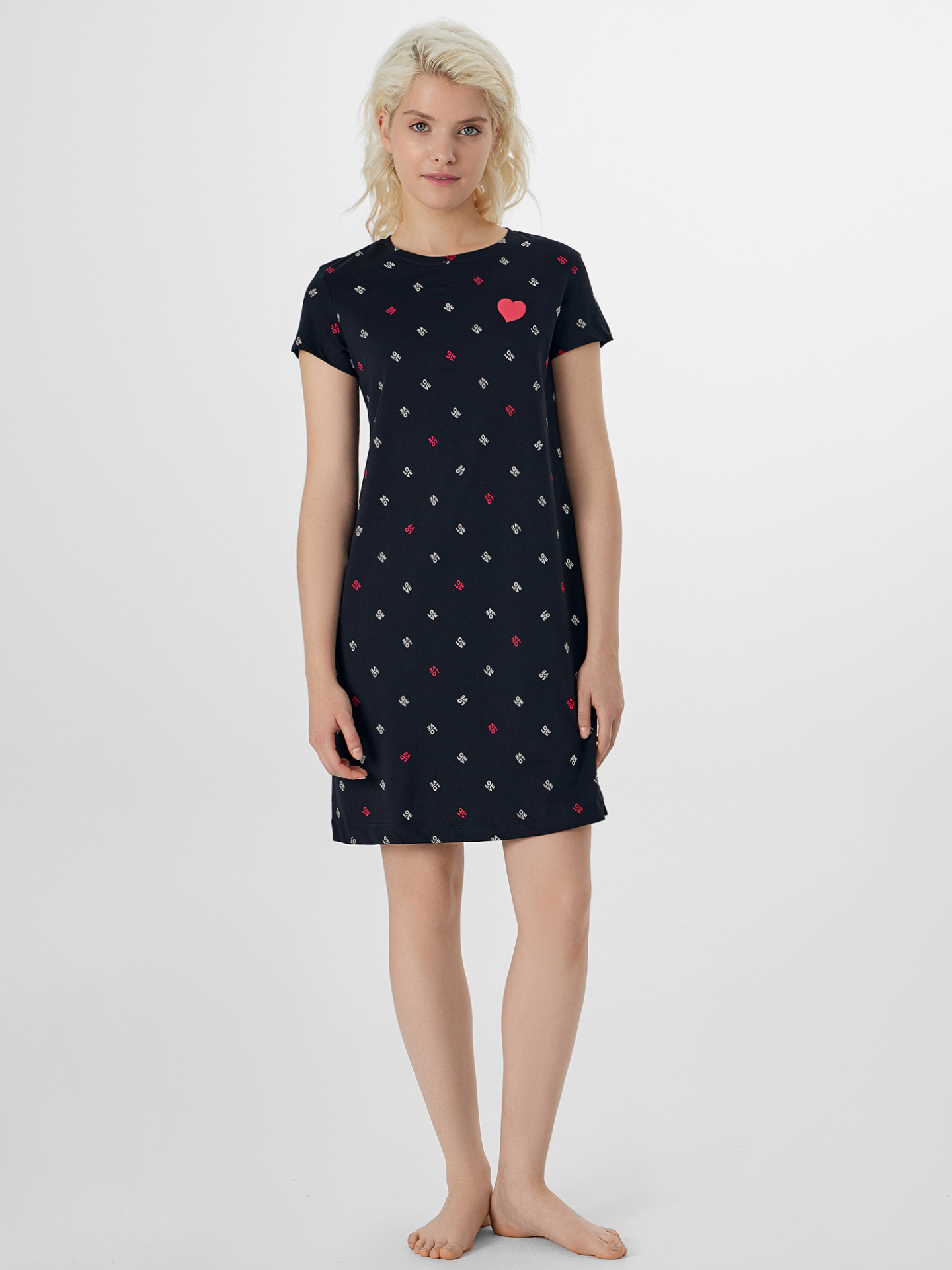 Сорочка ночная Mark Formelle (Марк Формэль) 572402/текст на черном - фото 1