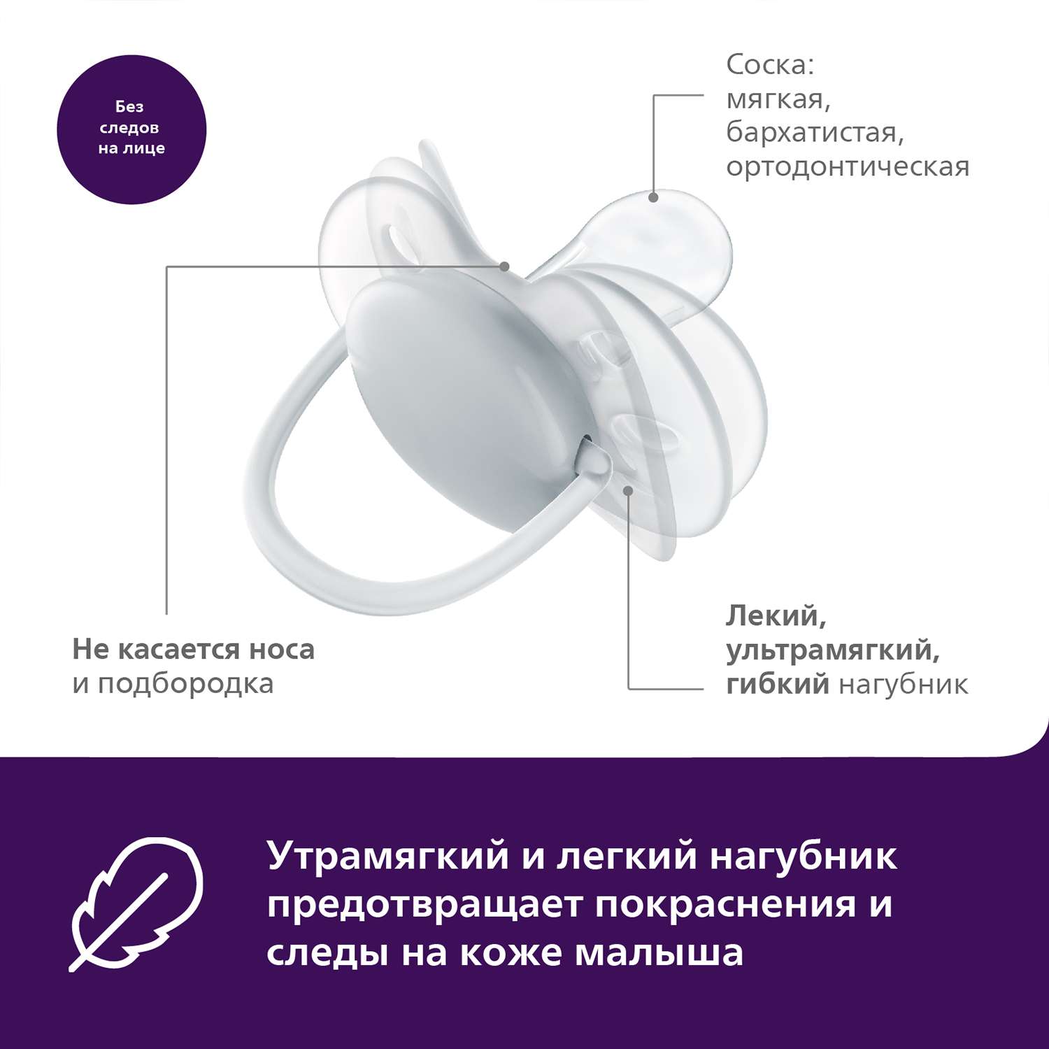 Пустышка Philips Avent анатомическая от 6 мес. 2 шт. - фото 6