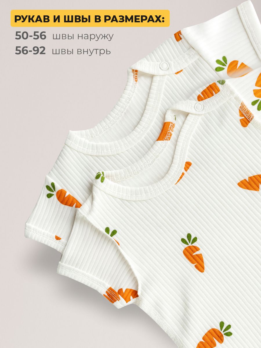 Боди 3 шт ШВЕЙНЫЕ ИСТОРИИ бодиморковки_кор - фото 5