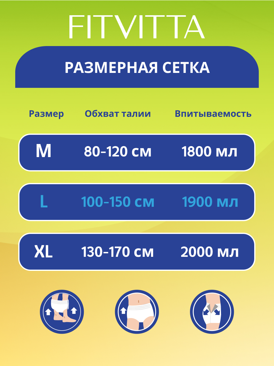 Подгузники-трусики FITVITTA L - фото 7