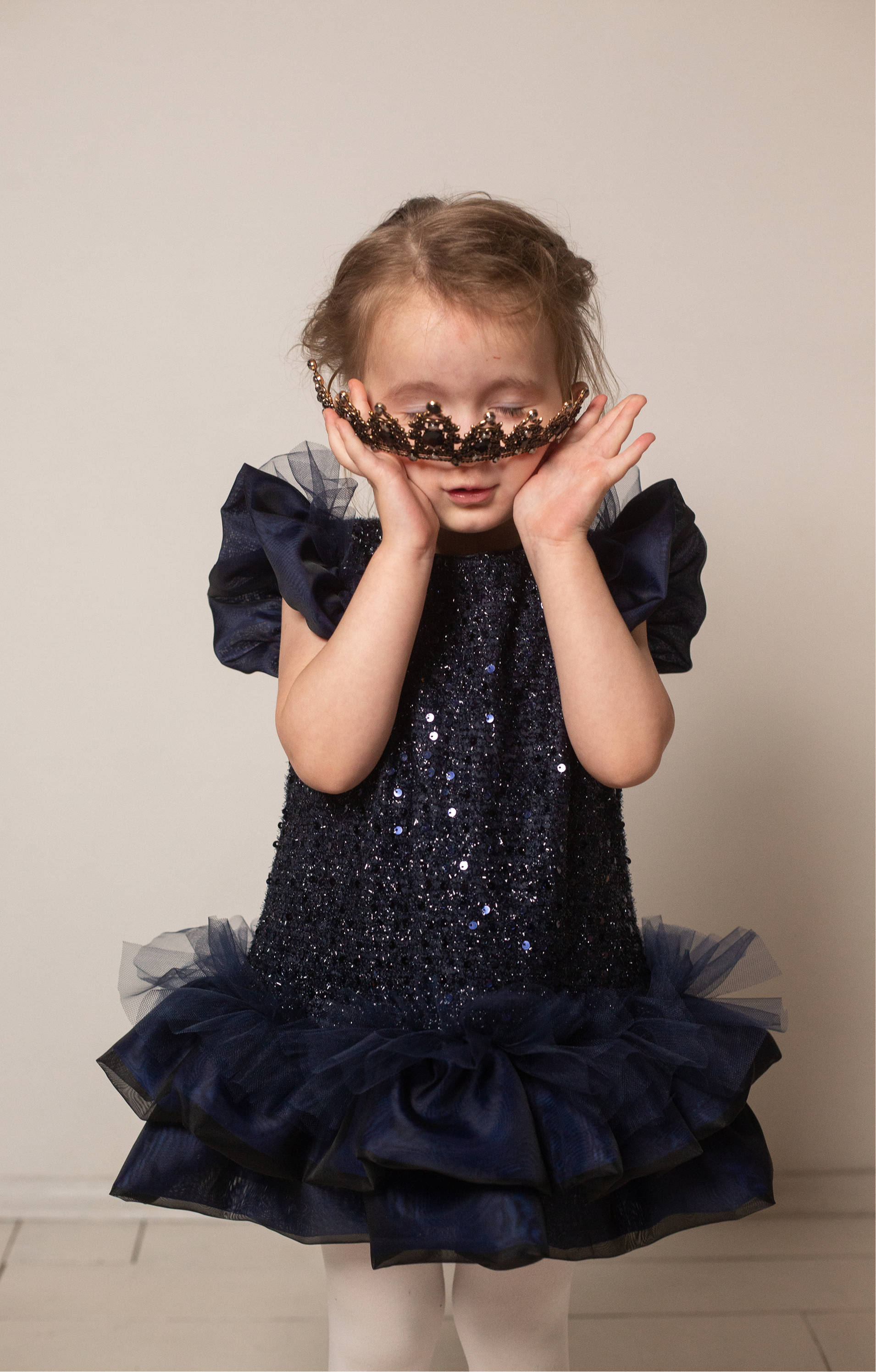 Платье Minilik Платье.Снежинка.Синий - фото 2