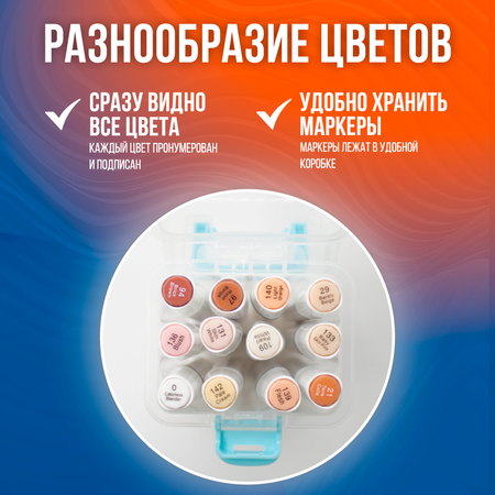 Скетчмаркер Rich New двусторонний 12 цв.