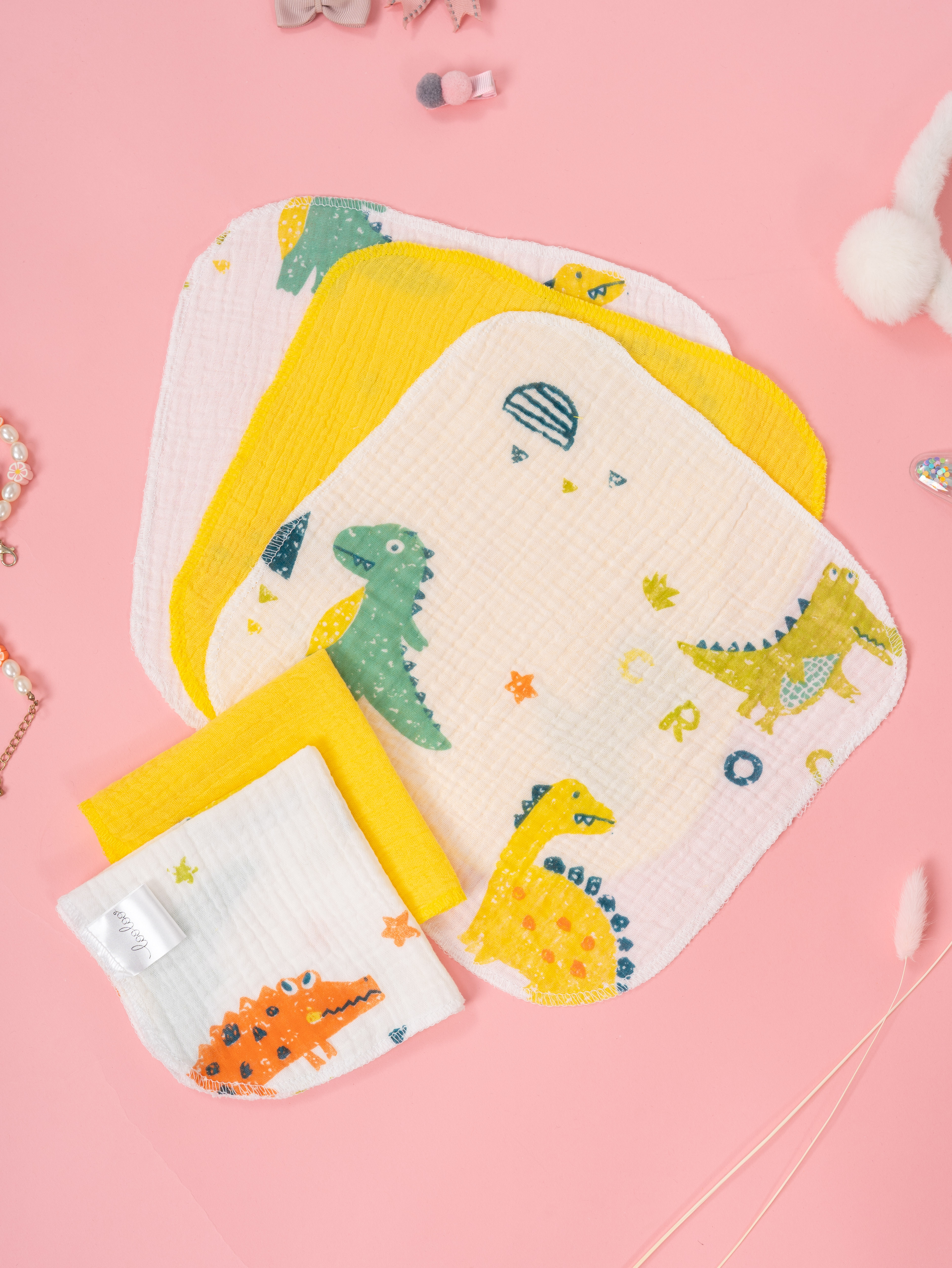 Платок Loo-Loo желтые муслин 5 шт. - фото 6