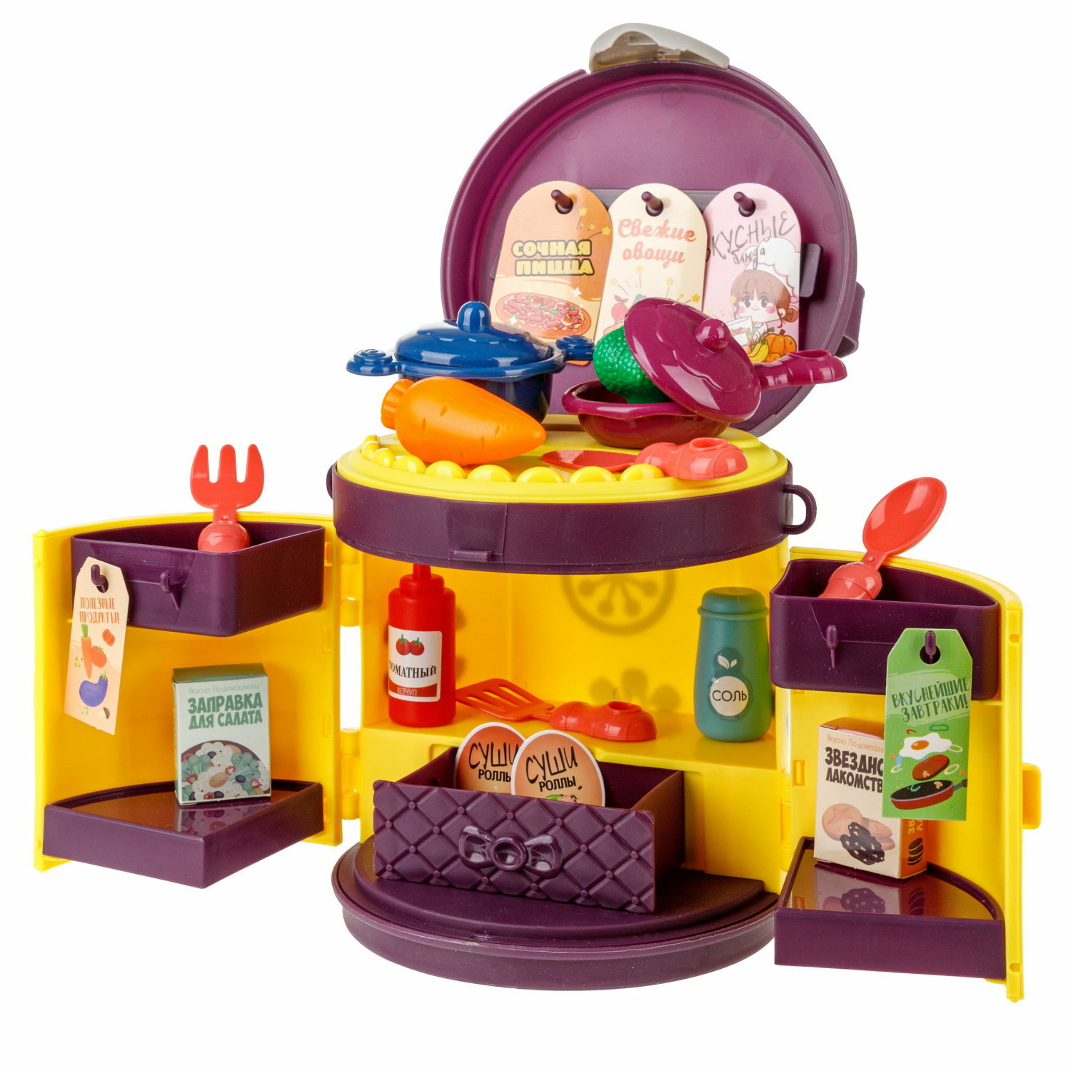 Игрушка 1TOY посуда, продукты 30 предм. - фото 2