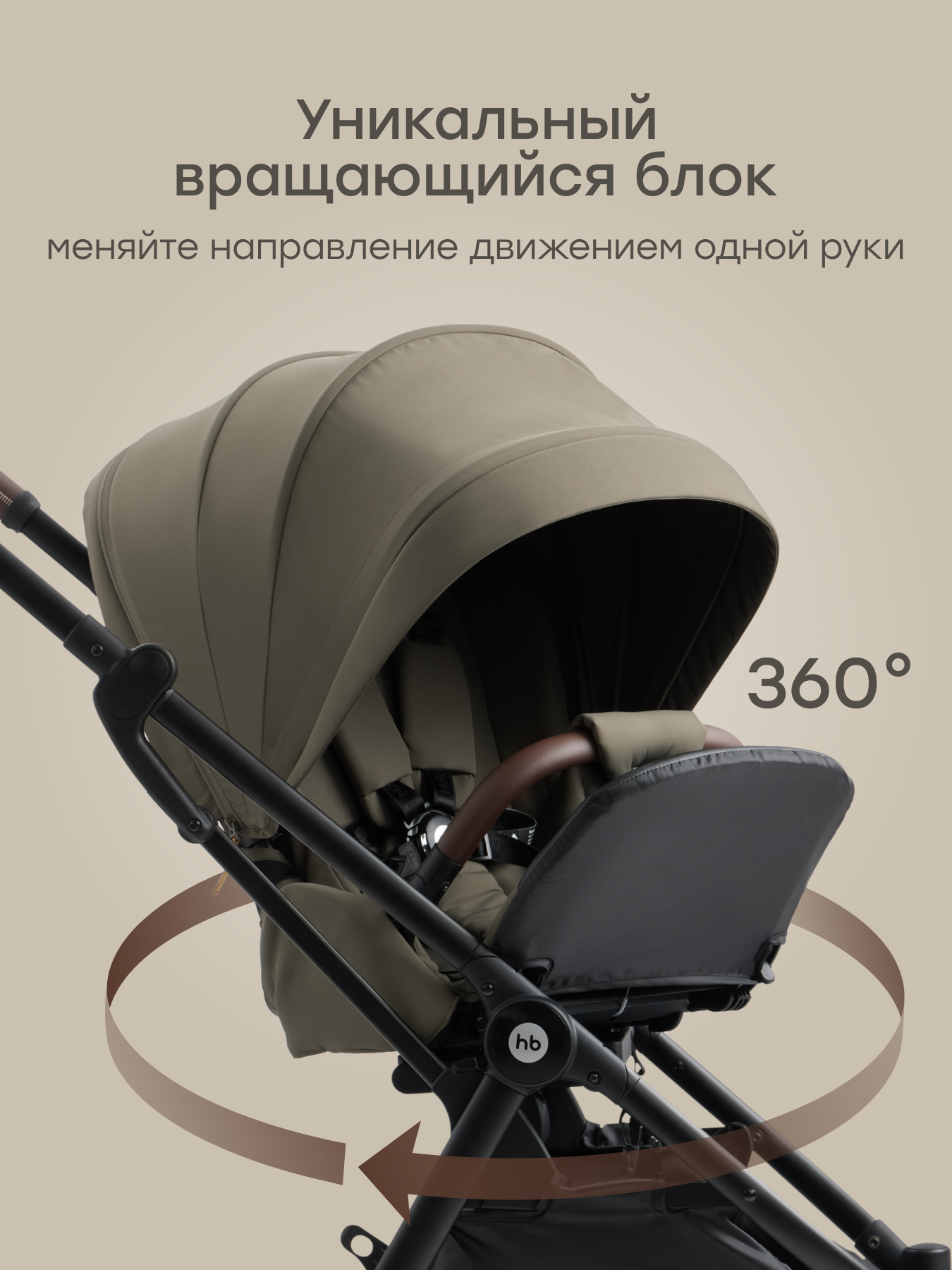 Коляска прогулочная Happy Baby Luna 360 зеленый - фото 2