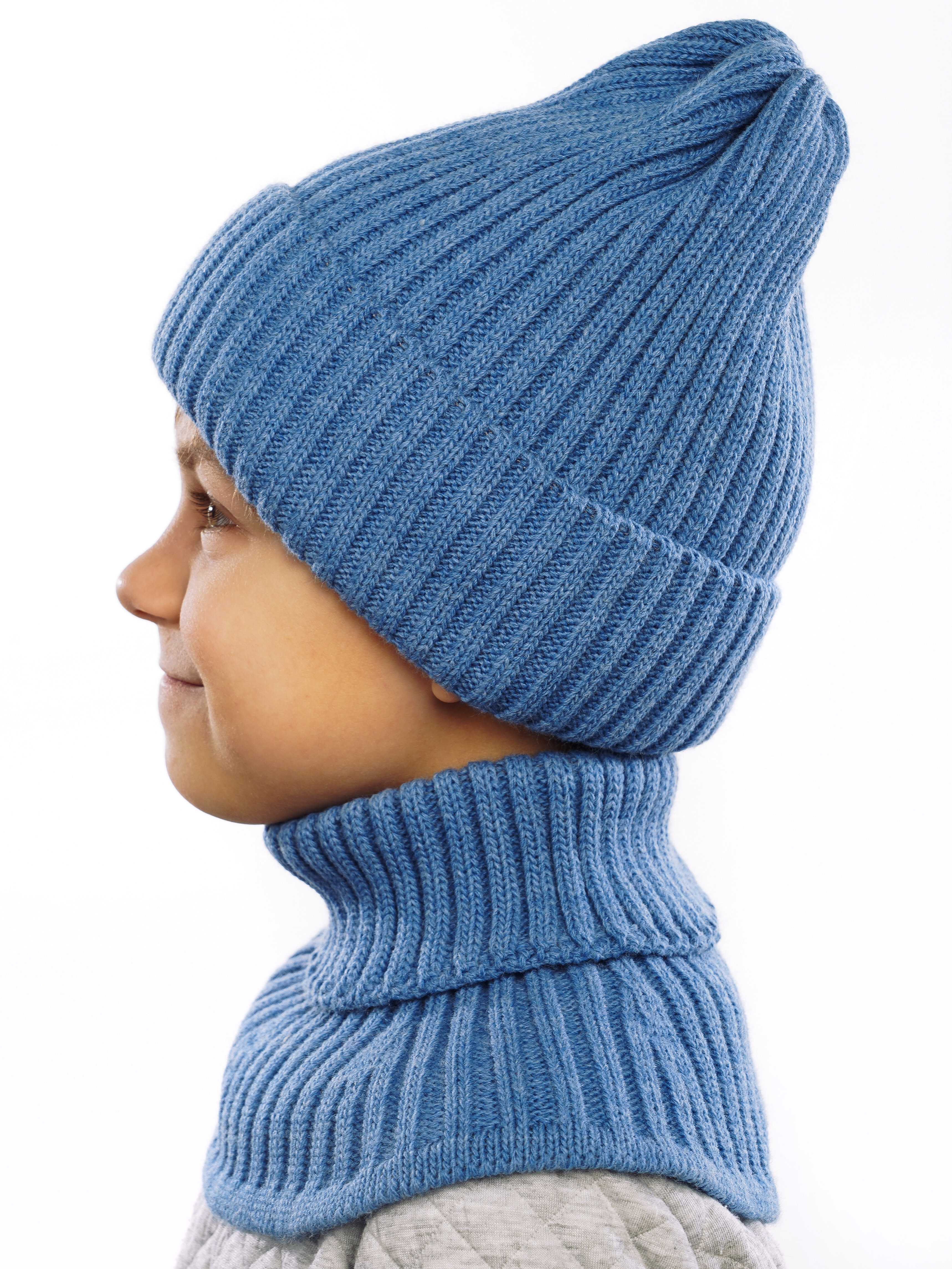 Шапка и снуд ПриКиндер U-W_233979 Цвет: Джинс - фото 10