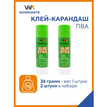 Клей-карандаш WORKMATE 36 г 2 шт.
