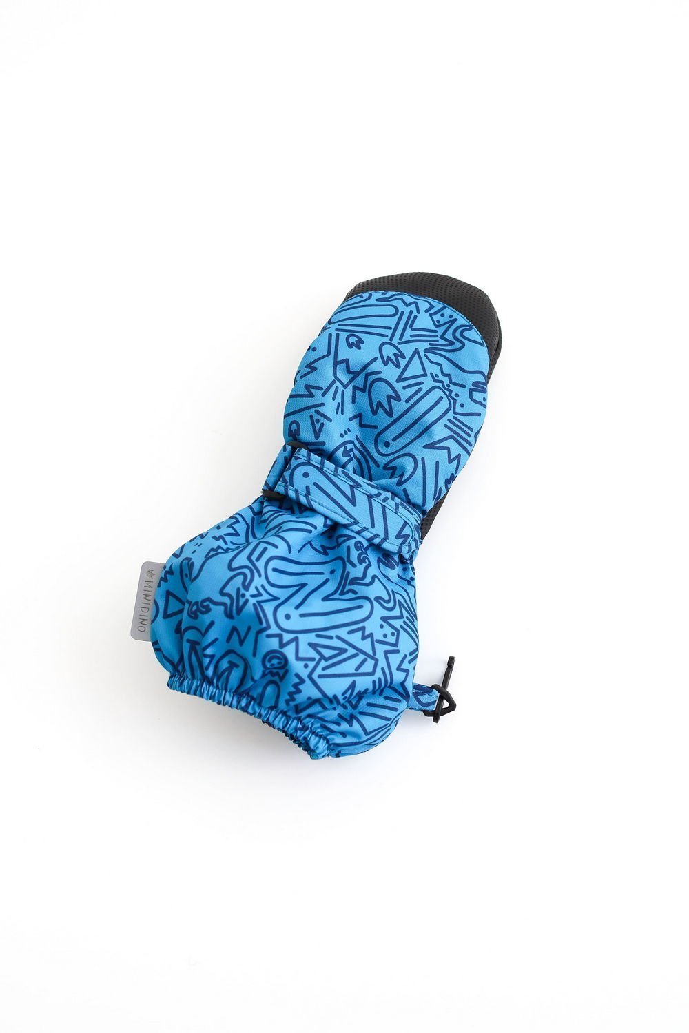 Краги MINIDINO А-РУК-003Краги зима принт Дудл лазурь/черный Е2 - фото 3