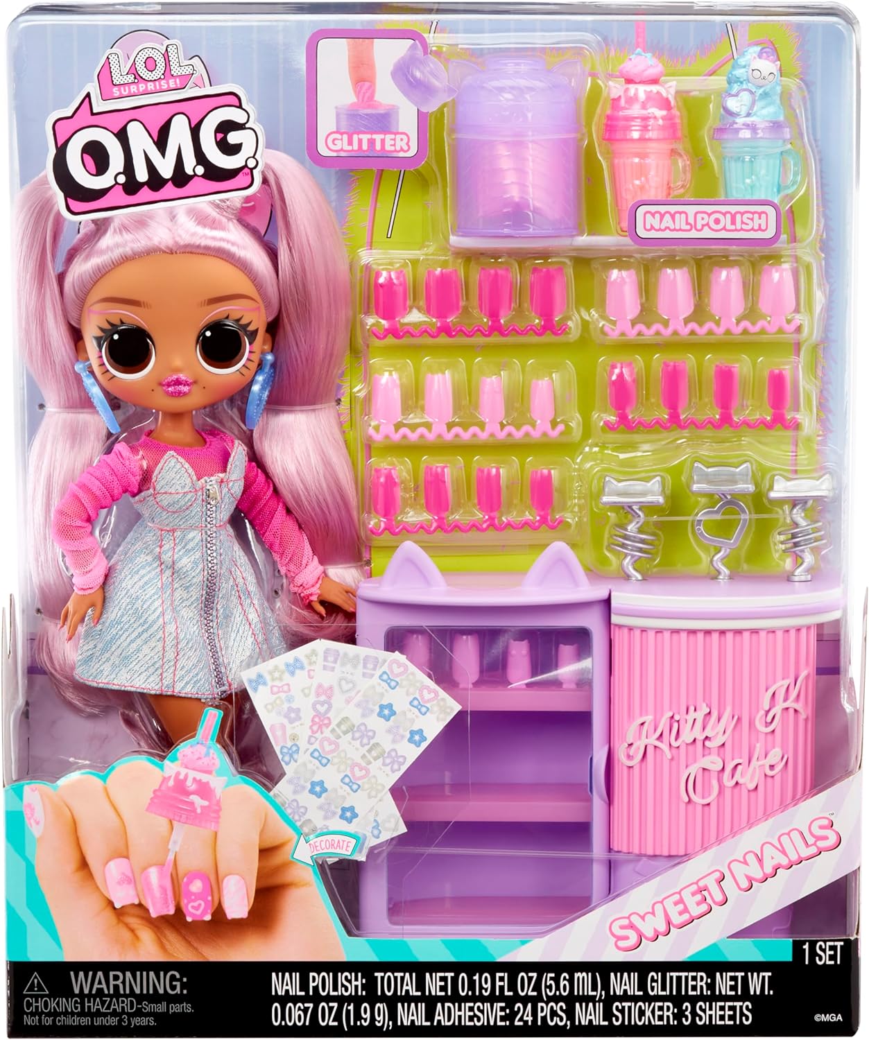 Кукла модельная L.O.L. Surprise! OMG Sweet Nails Kitty K 503859-EUC - фото 2