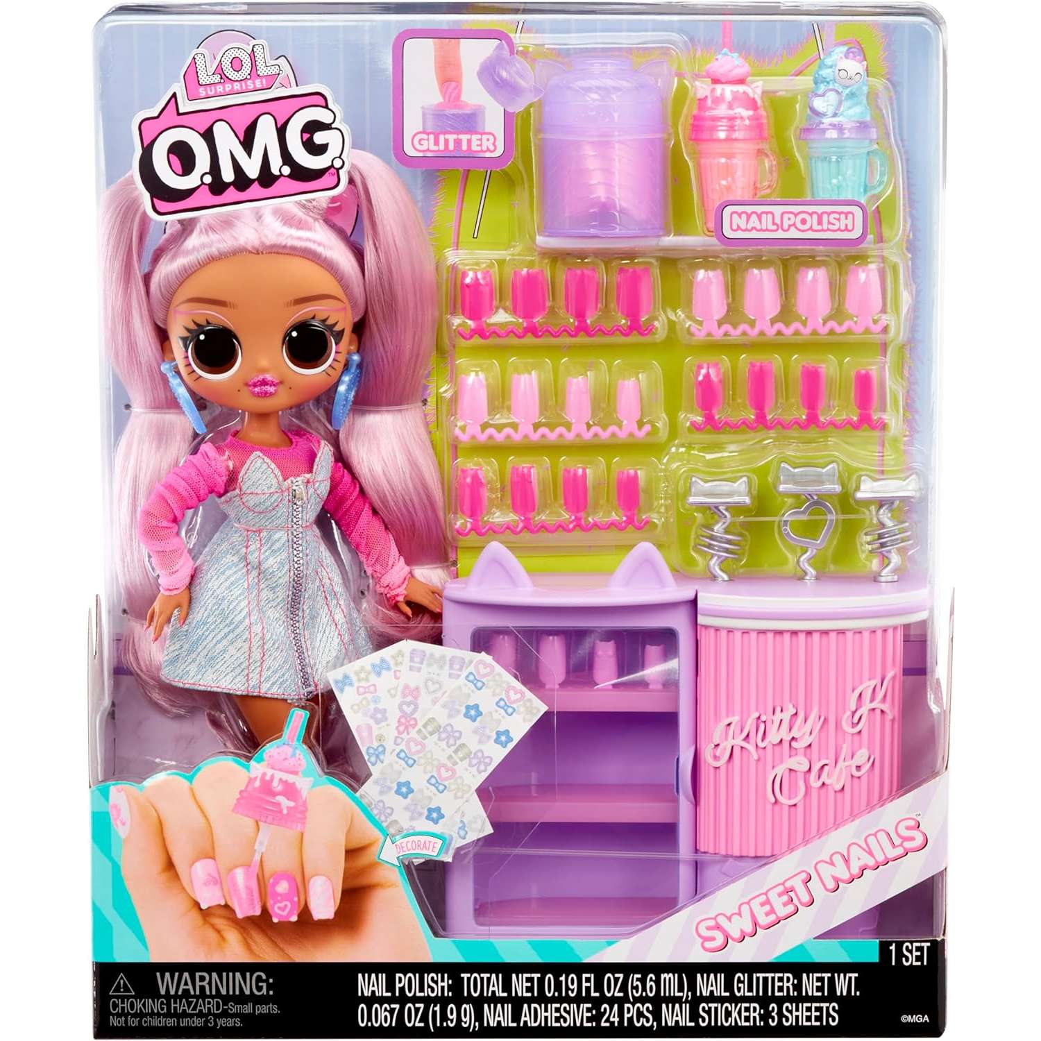 Кукла модельная L.O.L. Surprise! OMG Sweet Nails Kitty K 503859-EUC - фото 2