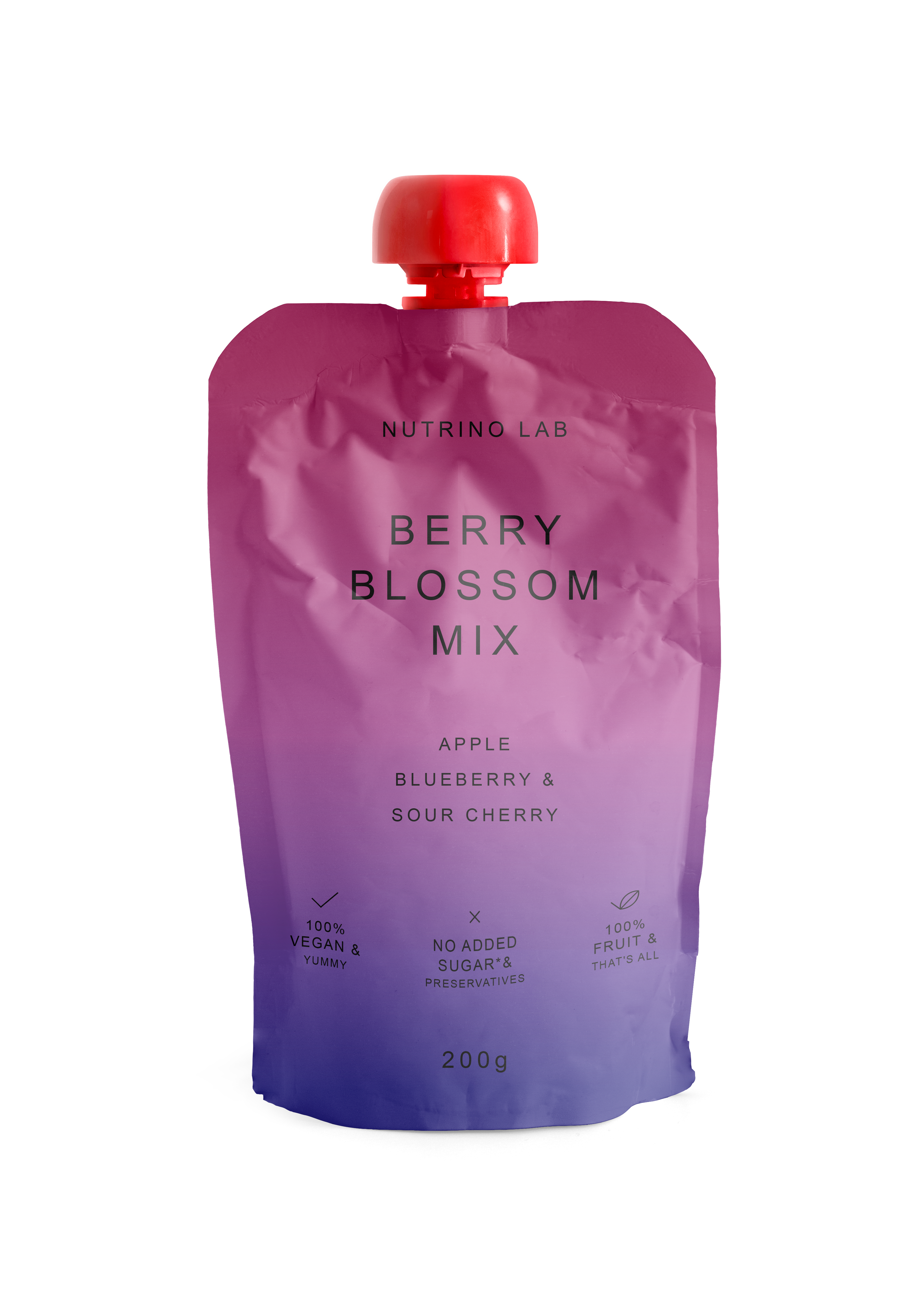 Пюре Nutrino Lab Яблоко-Черника-Вишня с 3 лет 200 г - фото 1