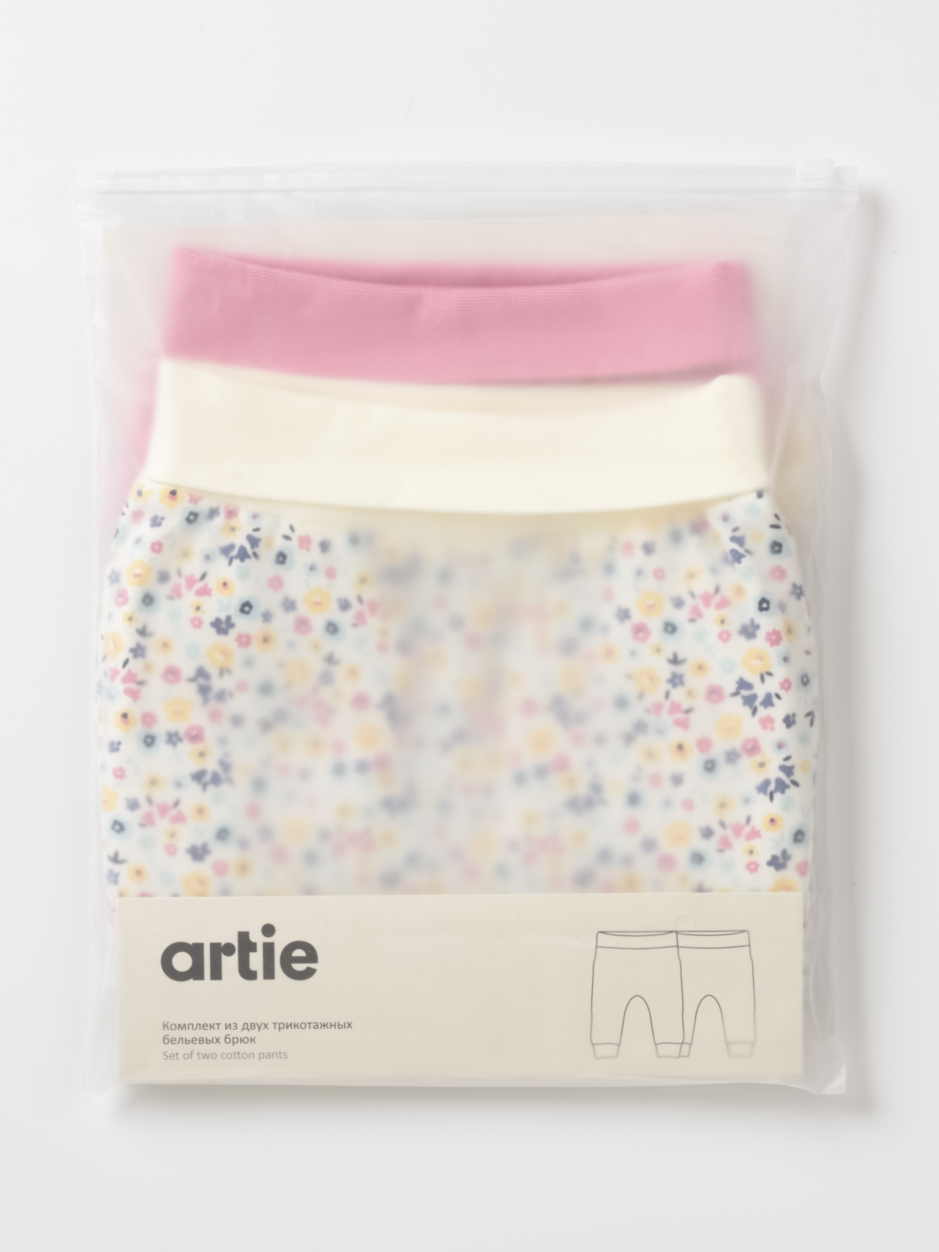 Брюки 2 шт artie S25B15BR2-1501D/Молочный-сиреневый - фото 3