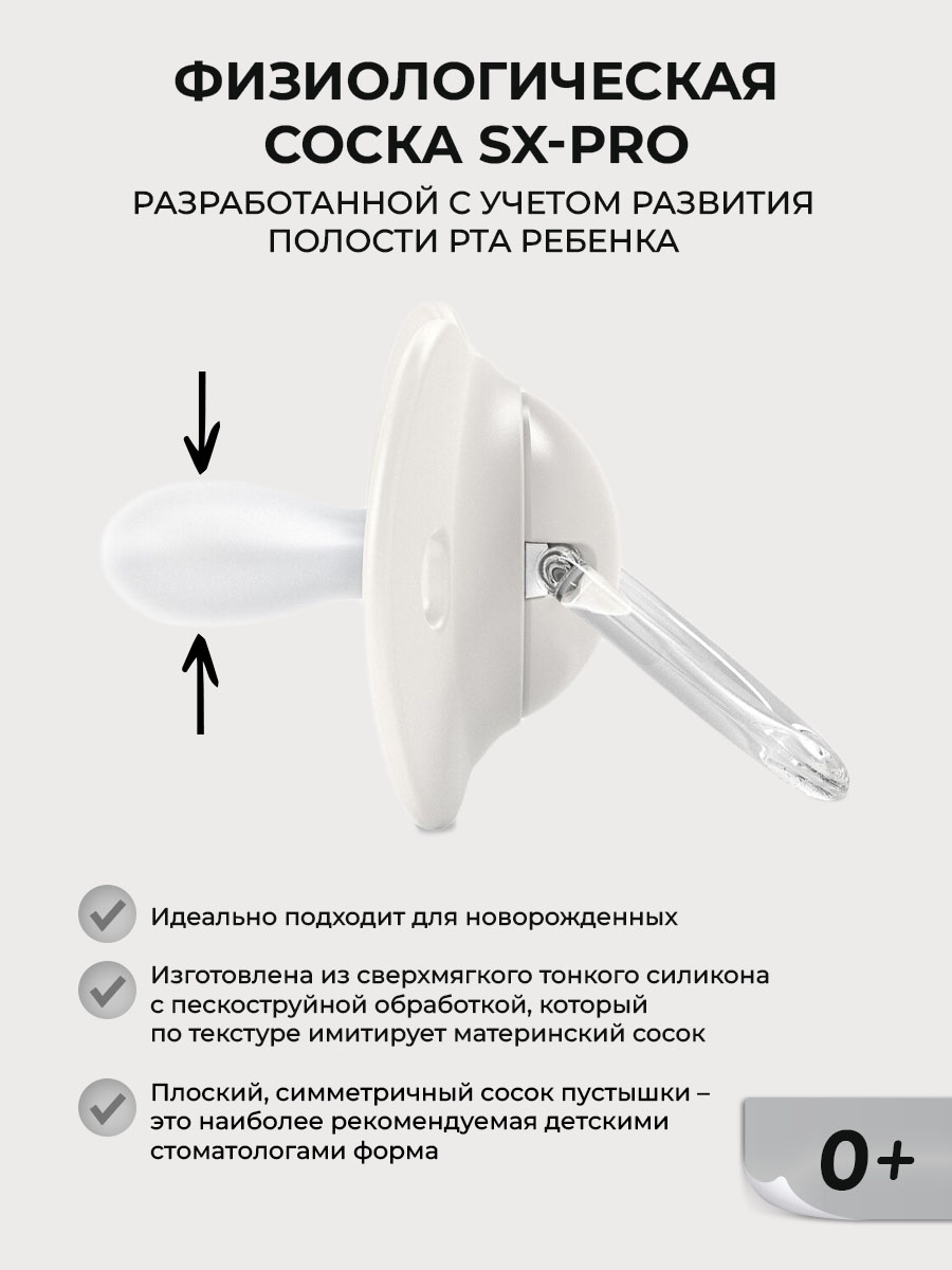 Пустышка Suavinex силикон ортодонтическая от 0 мес. 2 шт. - фото 3