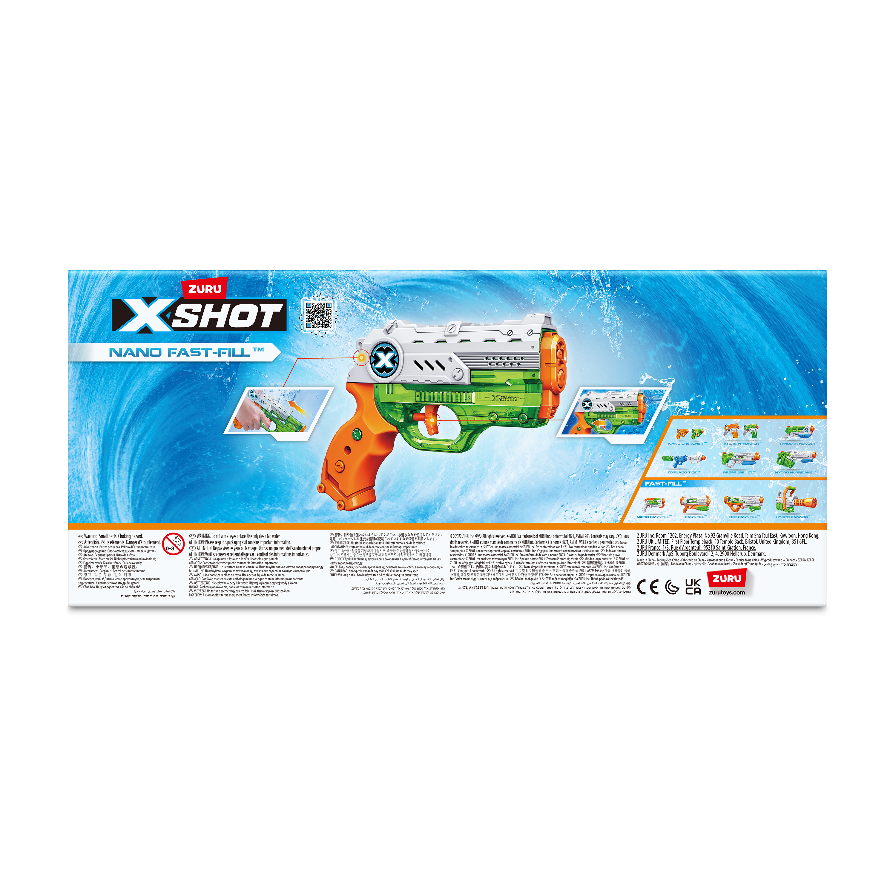 Бластер водный Zuru XSHOT  Fast Fill Nano 2 штуки в наборе - фото 6