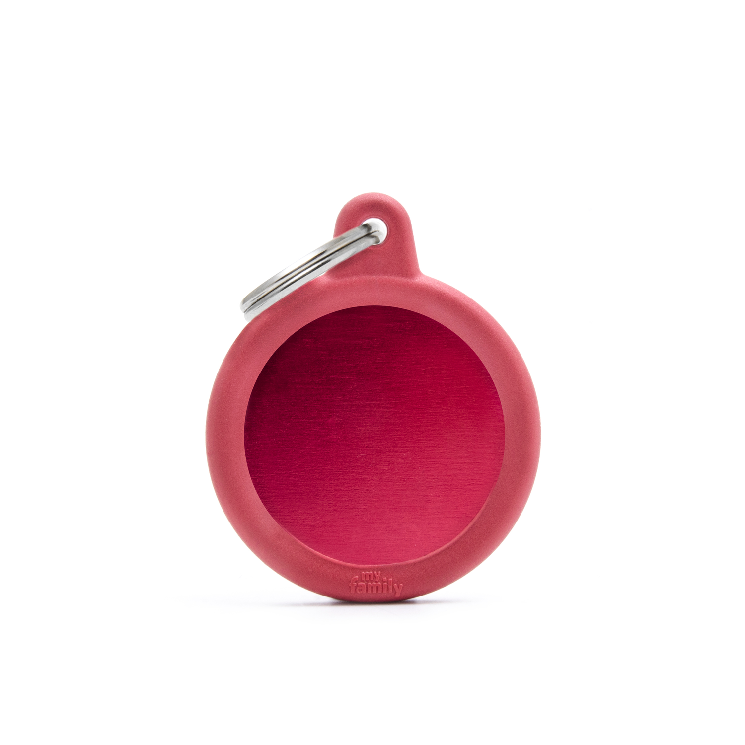 Адресник для животных MY FAMILY Круг красный с контуром - фото 1