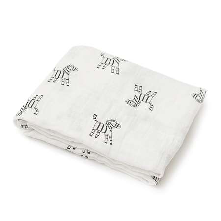 Пеленка муслиновая Baby Nice 120х120 Зебра L304/15