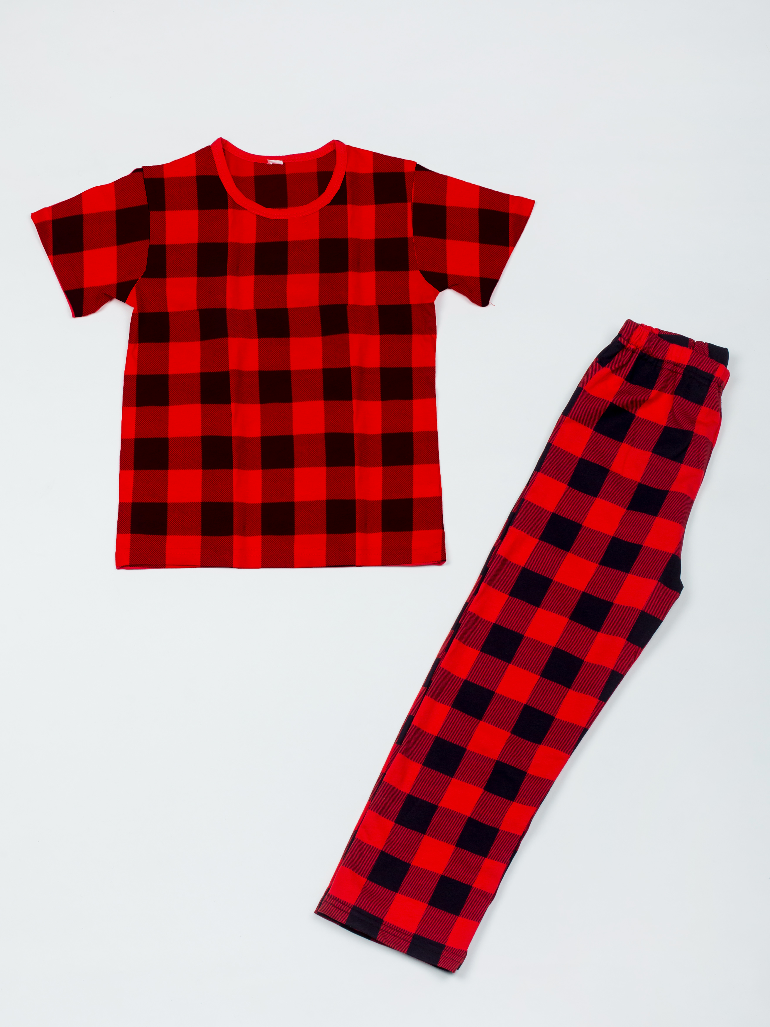 Пижама KiMMi co К-1408827/1 красный_клетка - фото 6