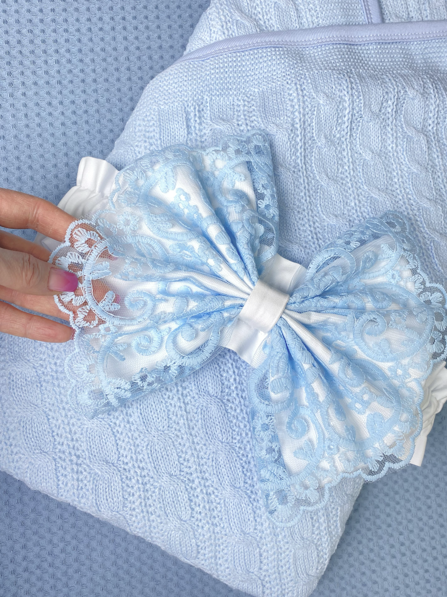 Пояс-бант для конверта на выписку Делоникс 797-3/6БНГ - фото 1