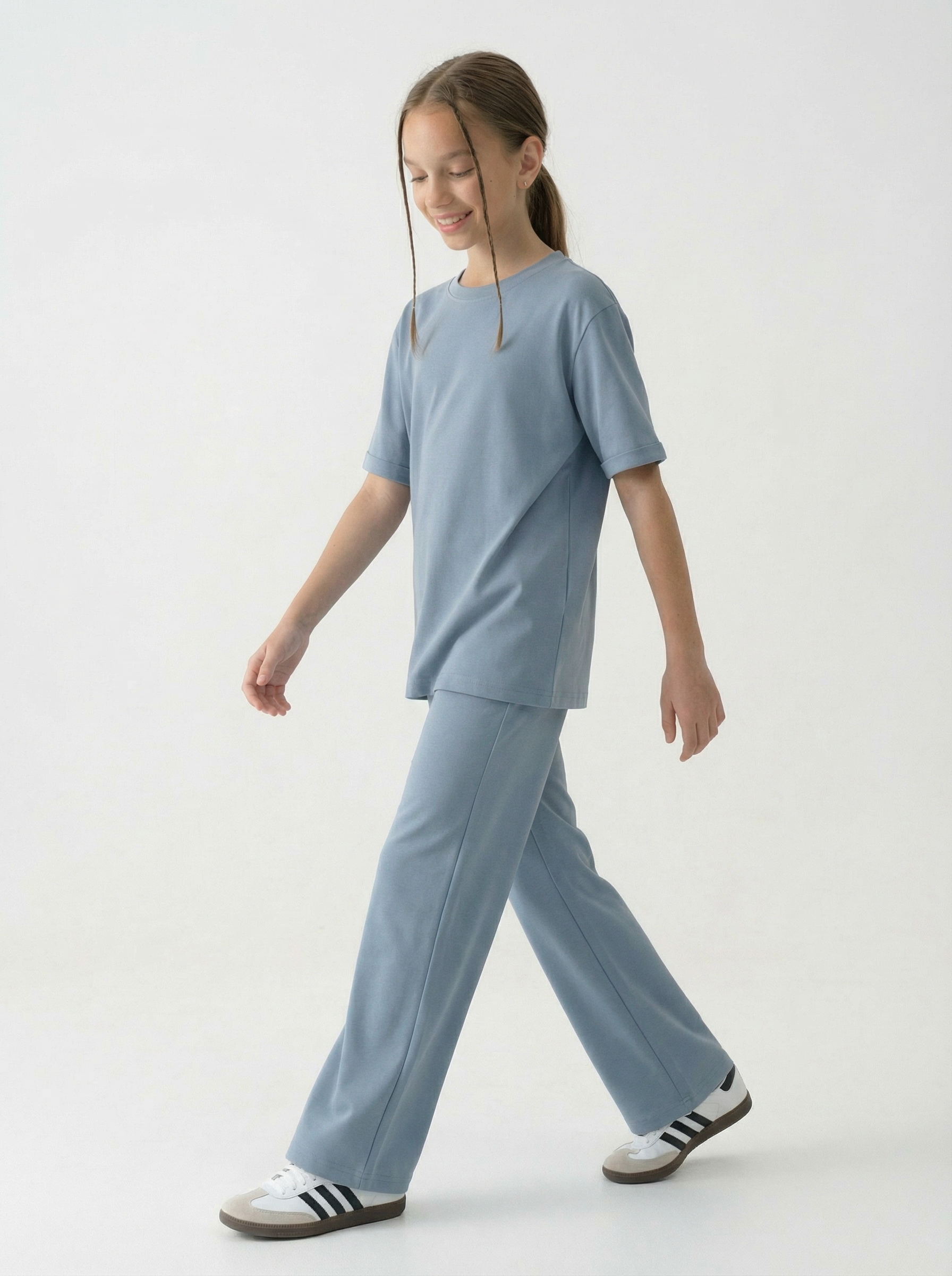 Костюм KiMMi co К-14087060 серо-голубой - фото 5