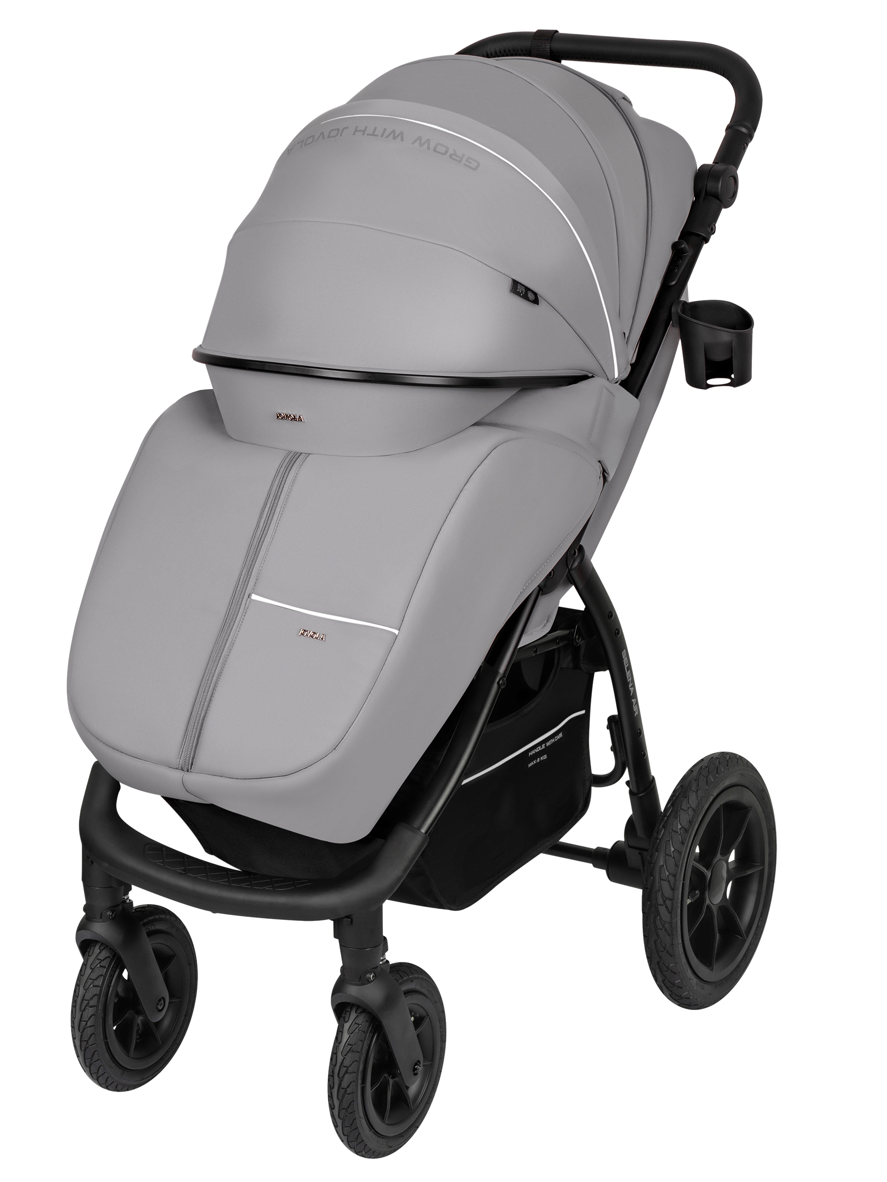 Коляска прогулочная JOVOLA Selena Air new светло-серый - фото 3