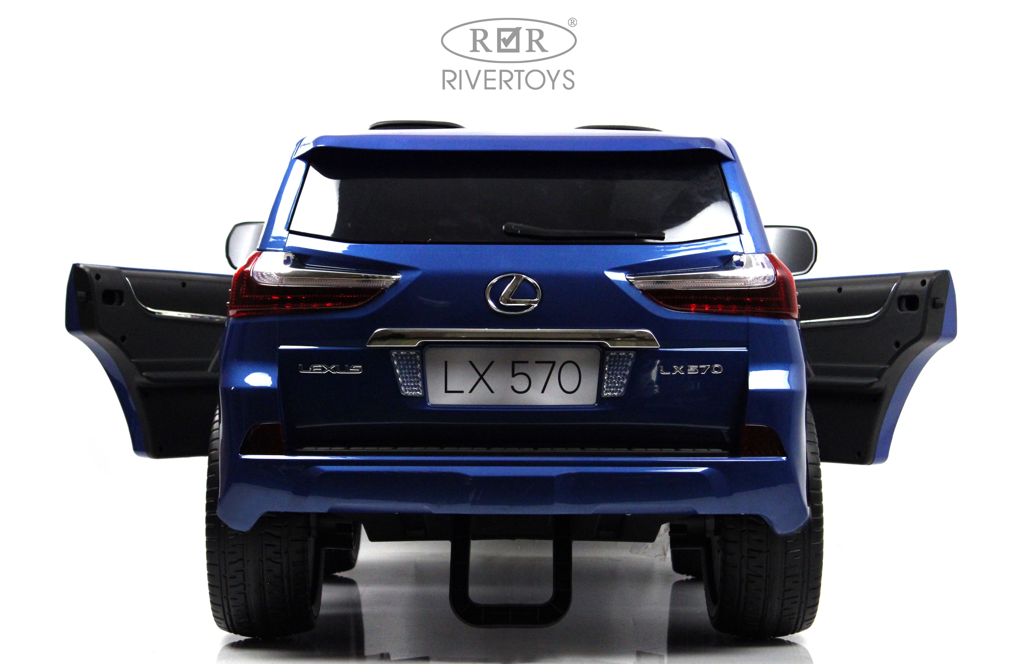 Электромобиль RIVERTOYS Lexus Y555YY-BLUE-GLANEC С пультом ДУ - фото 5