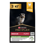 Корм сухой для щенков PRO PLAN HEALTHY START 3 кг с курицей для средних пород