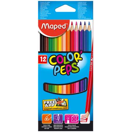 Карандаши цветные MAPED 12 шт.