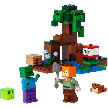 Конструктор LEGO Minecraft Болотное приключение блочный