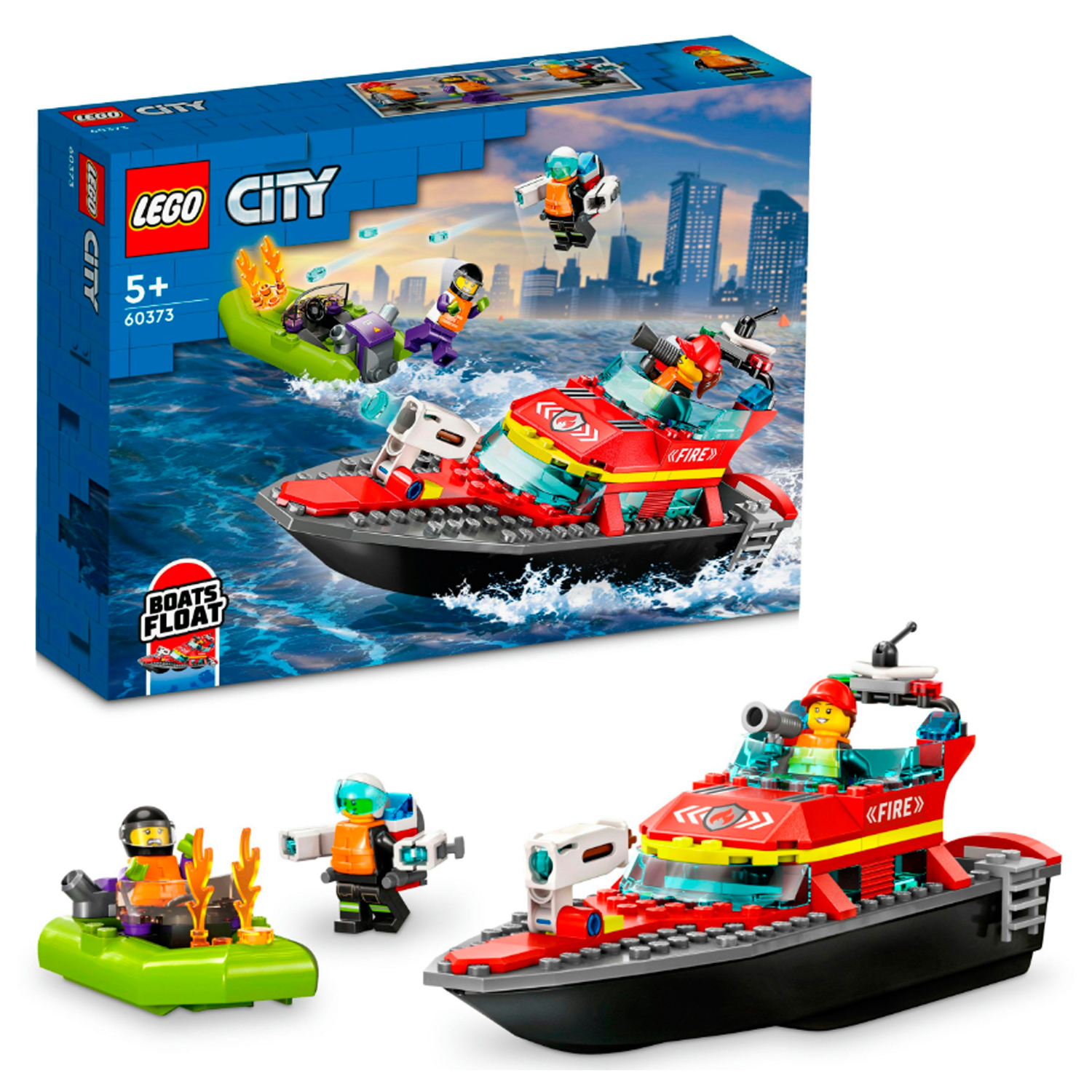 Конструктор LEGO City Пожарно-спасательная лодка - фото 1