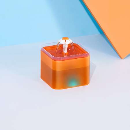 Поилка ZDK для кошек с подсветкой ZooWeel оранжевый