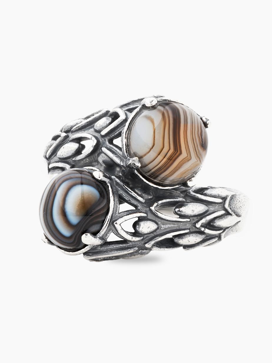 Кольцо Shine and Beauty 80658-25-к-агатполос - фото 1