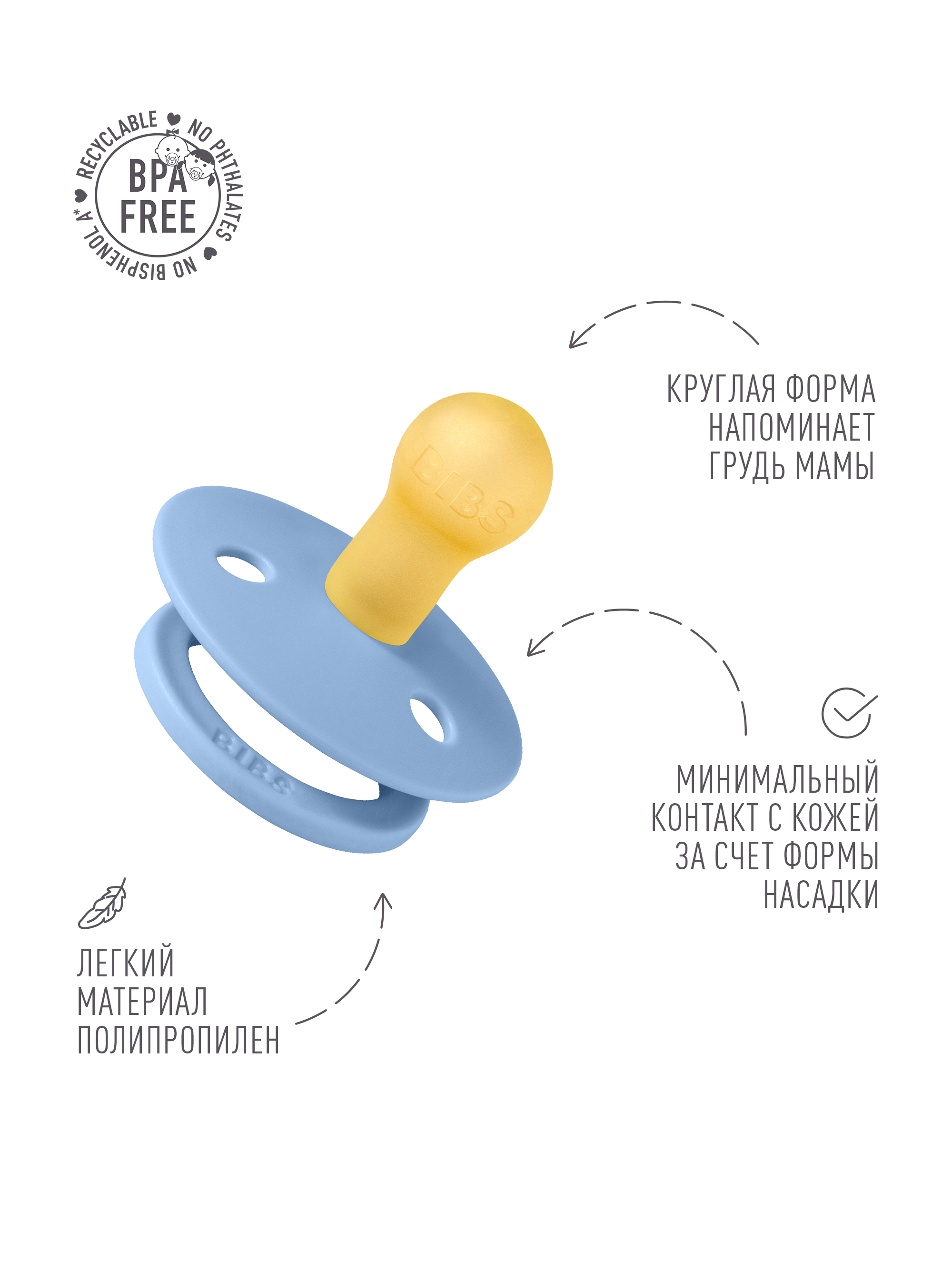 Пустышка BIBS латекс классическая от 0 мес. - фото 3
