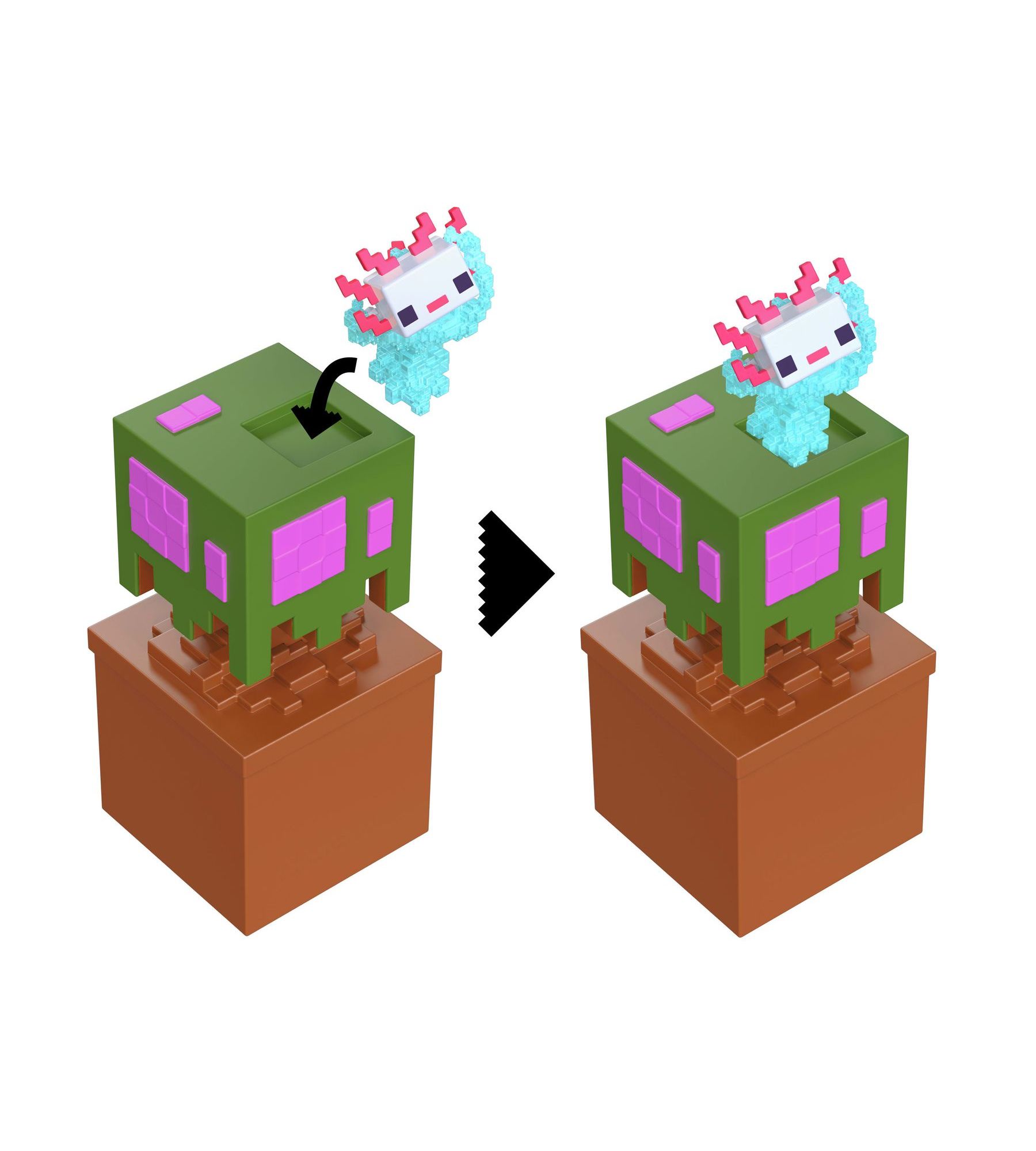 Игровой набор Minecraft Цветущие блоки мини Axolotl - фото 2