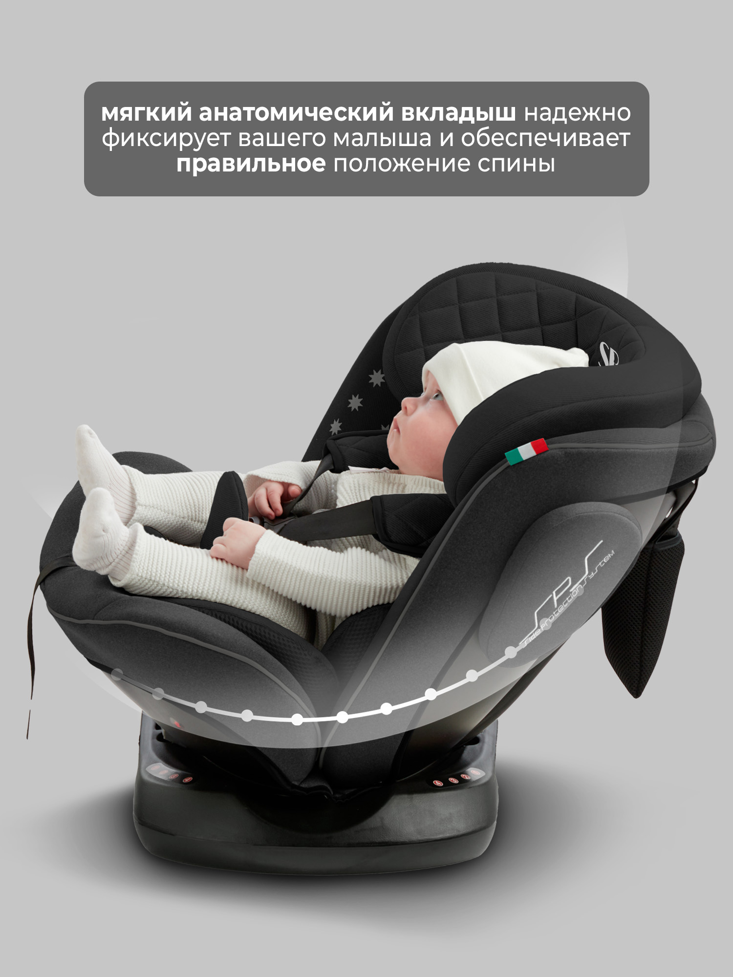 Автокресло Sweet Baby Crosstour Isofix 0+/1/2/3 (0-36 кг) черный - фото 6