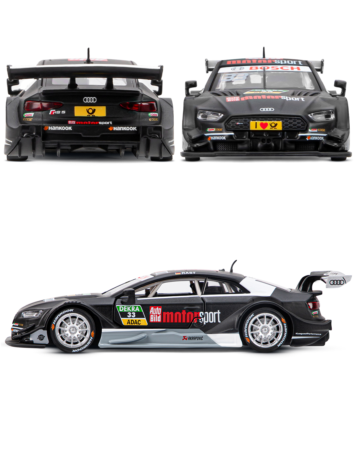 Автомобиль АВТОпанорама Audi RS5 DTM 1:32 JB1251324 - фото 5