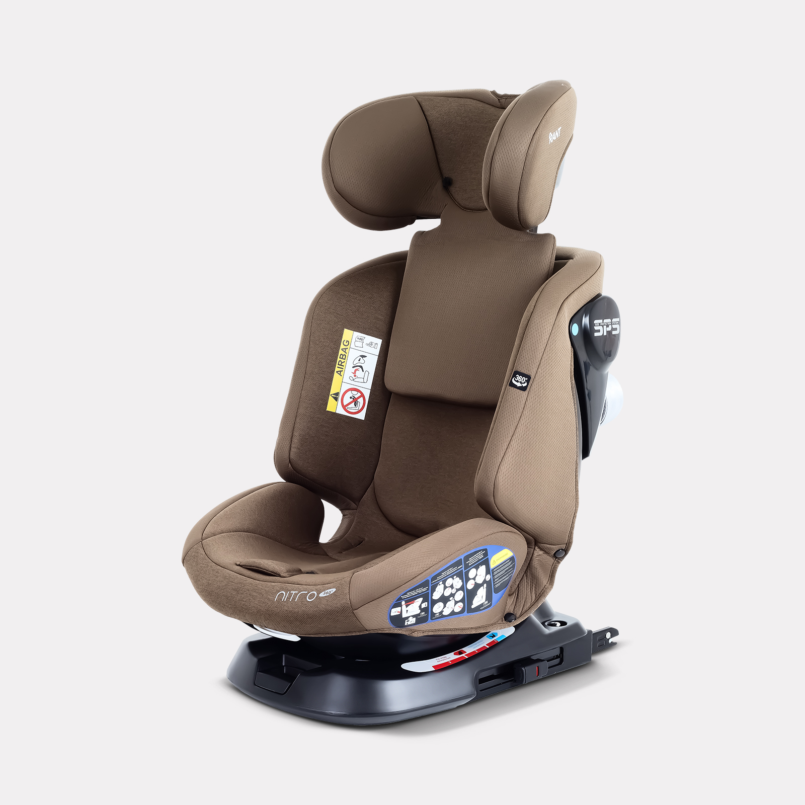 Автокресло Rant Nitro new isofix Isofix 0+/1/2/3 (0-36 кг) бежевый - фото 2