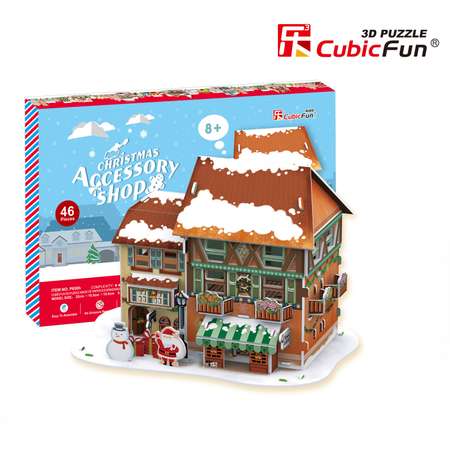 Пазл CubicFun Рождественская лавка LED свет 3D