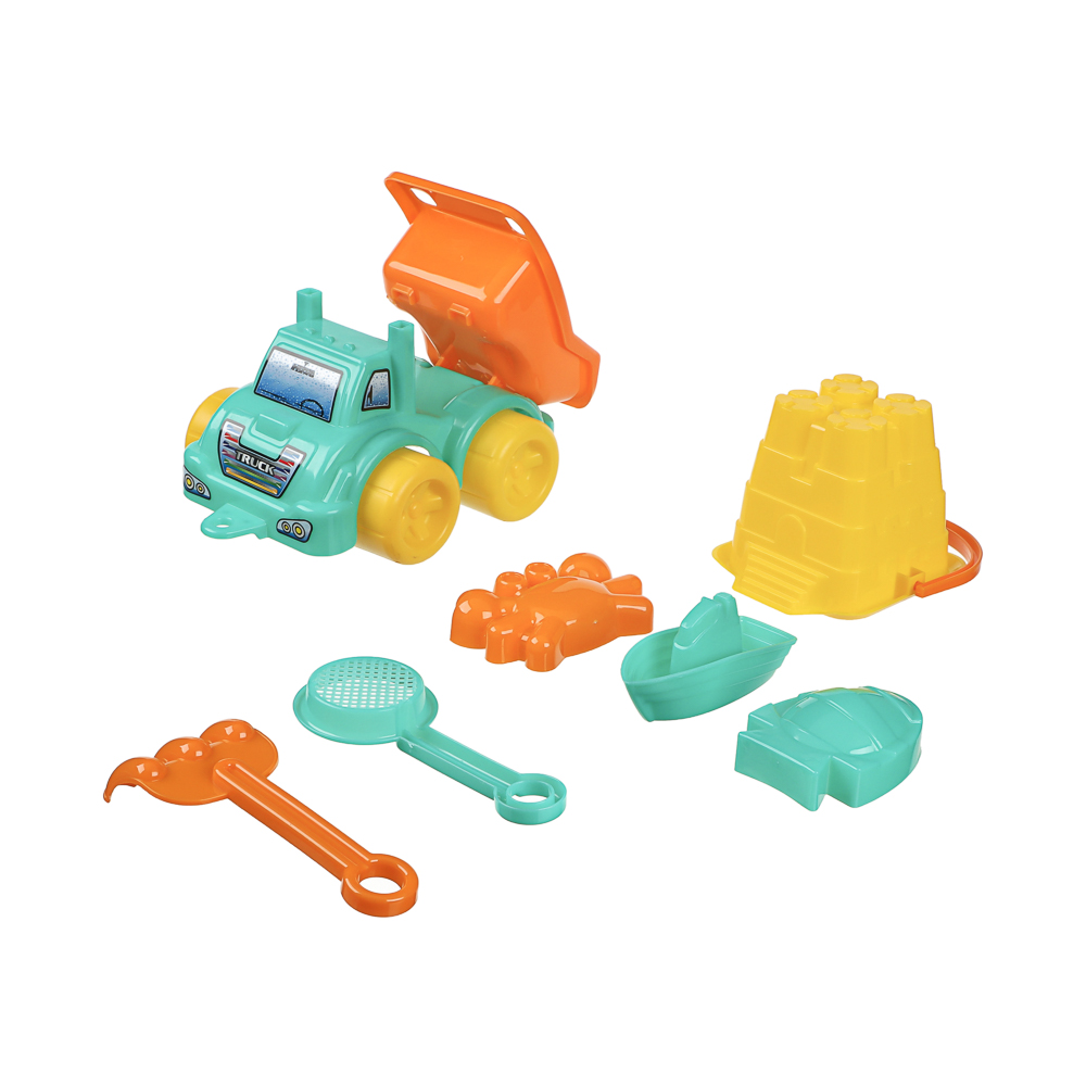 Песочный набор Игроленд Машинка-грузовик 7 предметов 7 предм. - фото 7