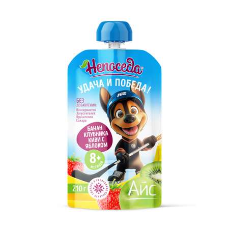 Пюре Непоседа Банан-Клубника-Киви-Яблоко с 8 мес 210 г