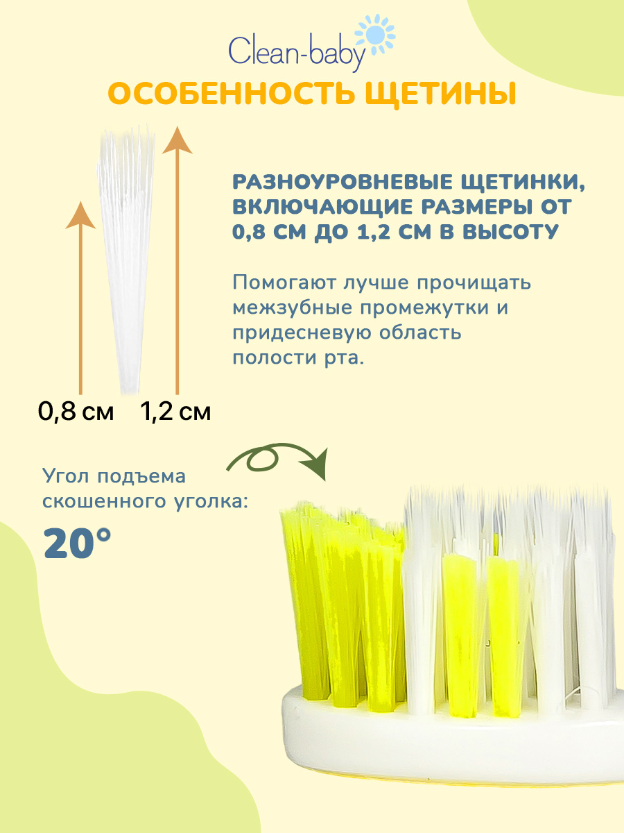 Зубная щетка классическая Clean-baby от 3 лет - фото 4