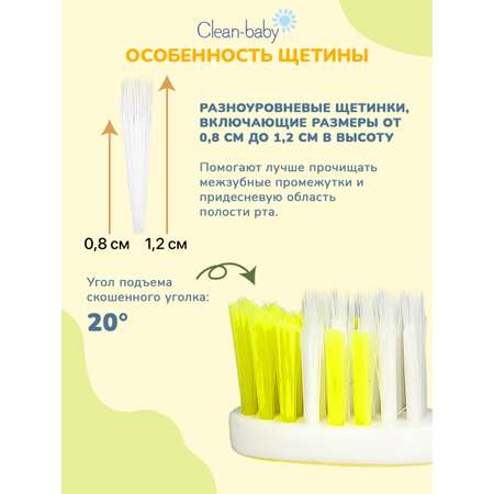 Зубная щетка классическая Clean-baby от 3 лет