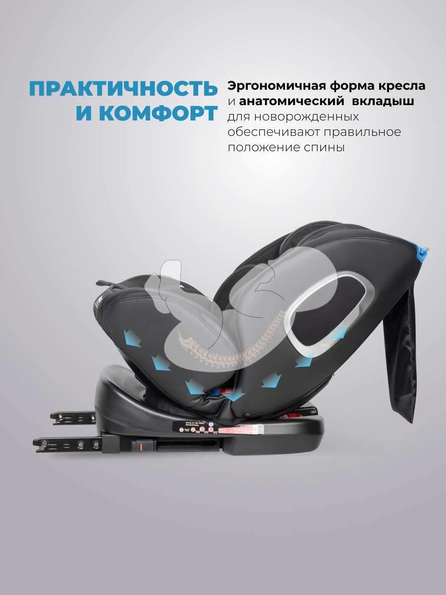 Автокресло Farfello YB102A Isofix 0+/1/2/3 (0-36 кг) черный - фото 4