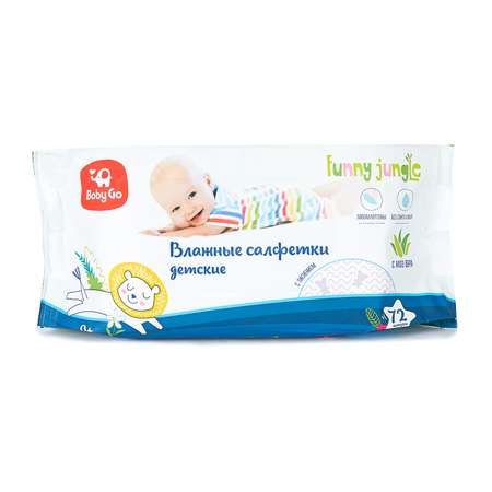 Влажные салфетки BabyGo 72 шт.