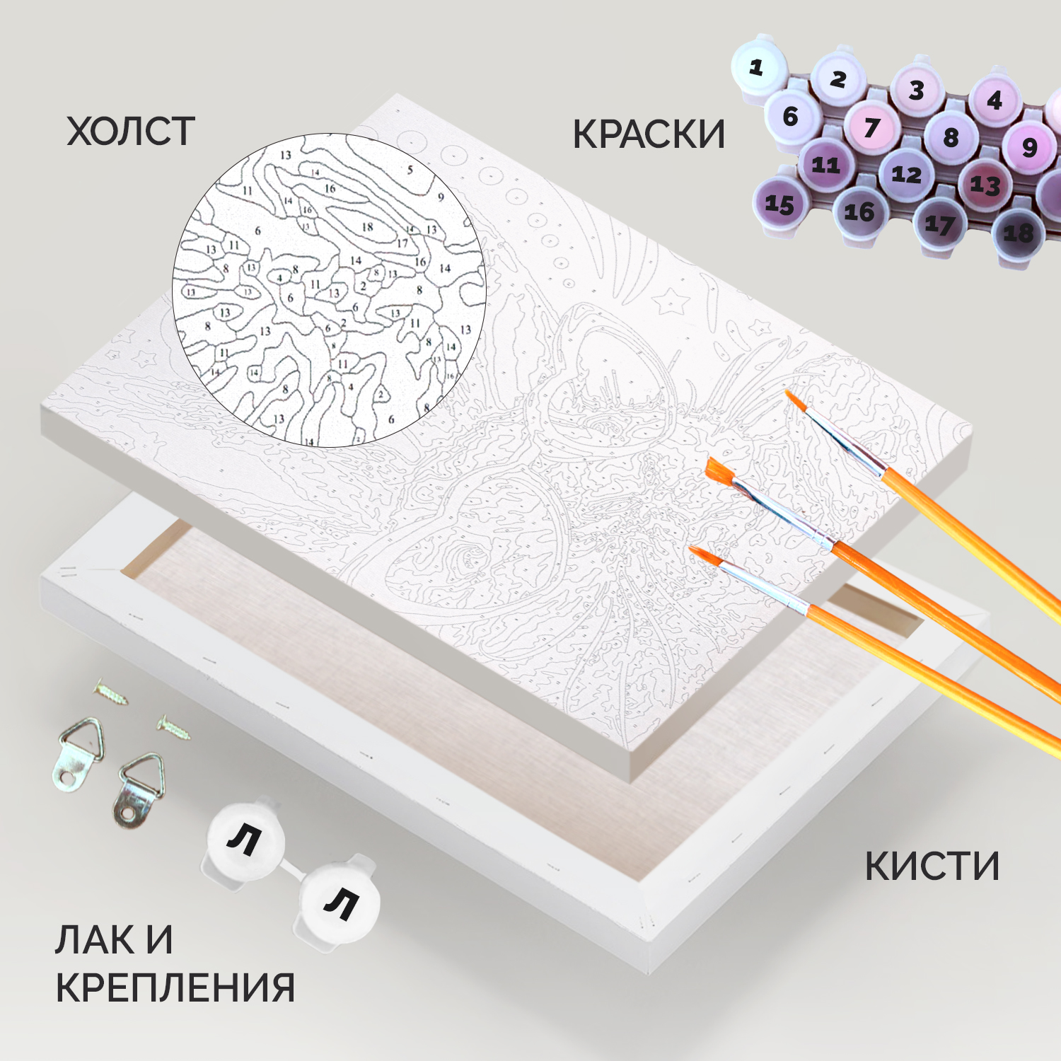 Картина по номерам LORI(колорит) Удивленная девушка - фото 2